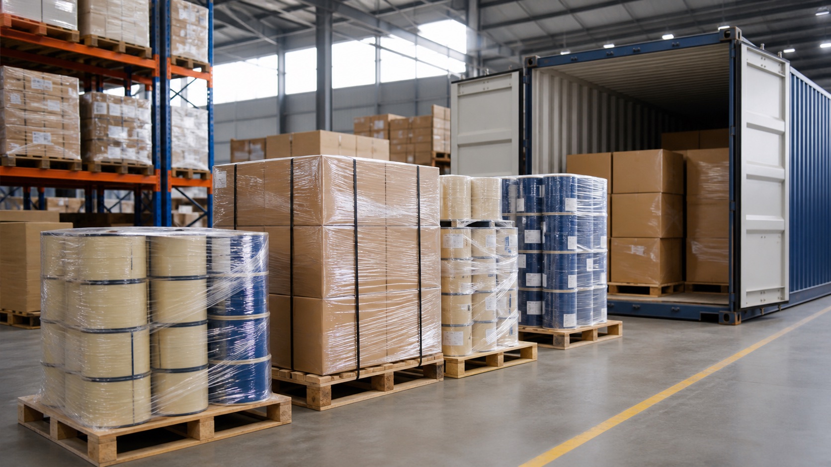 Illustrative export logistics process